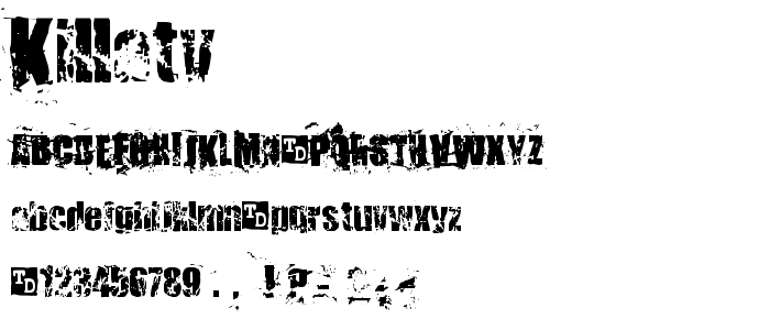 Killatv font