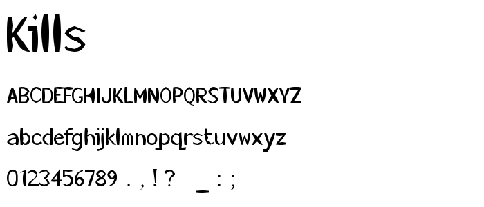 Kills font