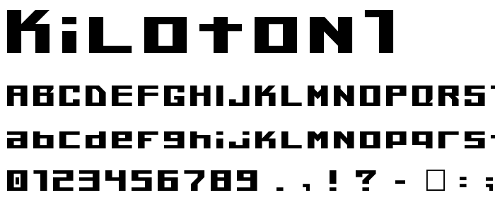 Kiloton1 font