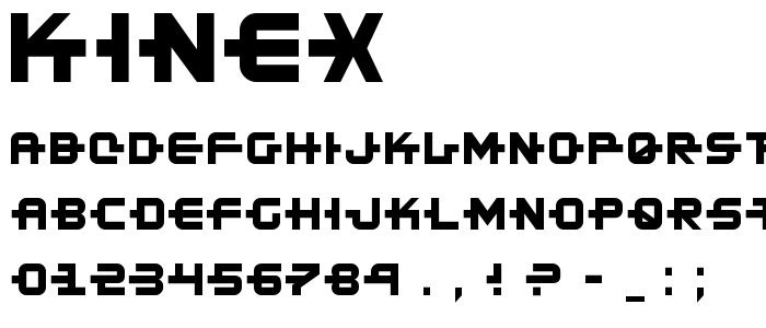 Kinex font