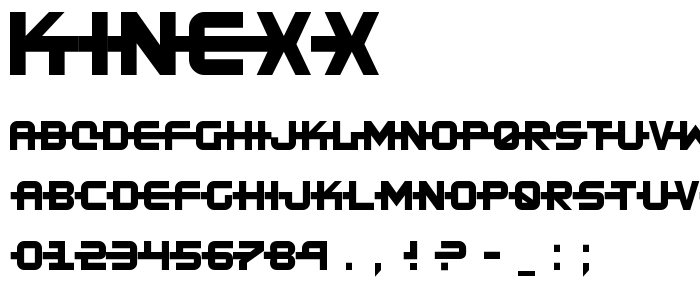 Kinexx font