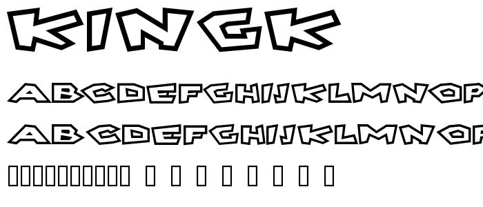 Kingk font