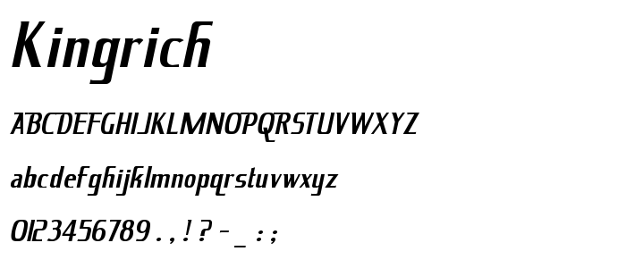 Kingrich font