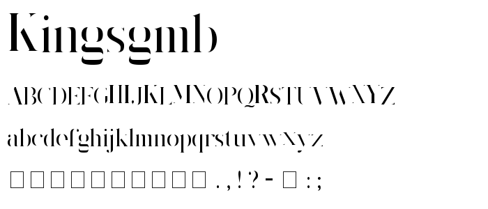 Kingsgmb font