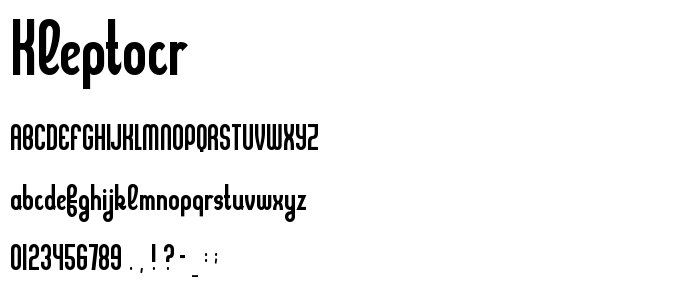 Kleptocr font