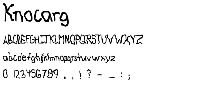 Knocarg font