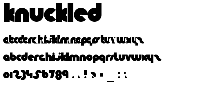 Knuckled font