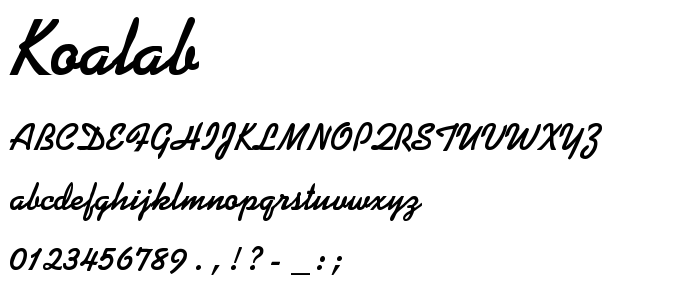 Koalab font