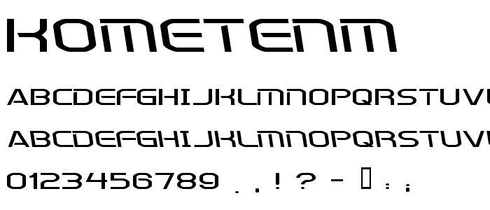 Kometenm font