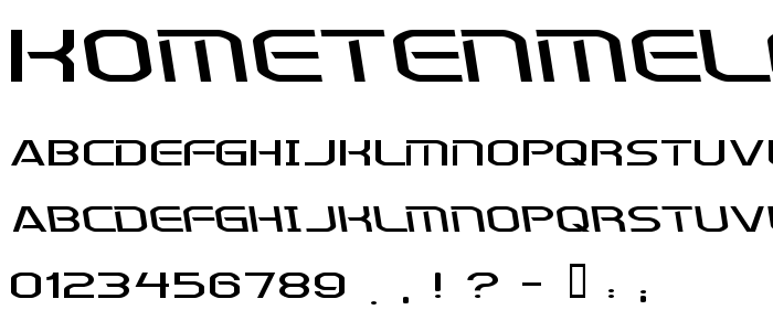 Kometenmelodie2 font