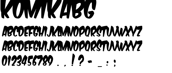 Komikabg font