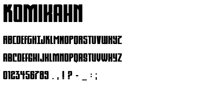 Komikahn font