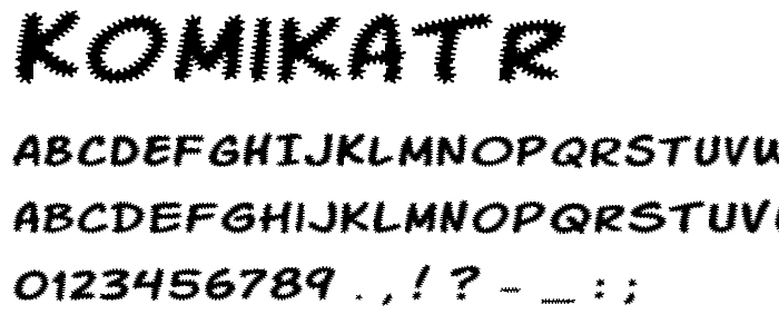 Komikatr font