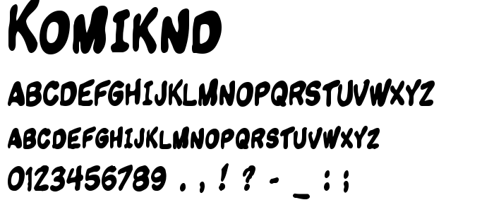 Komiknd font