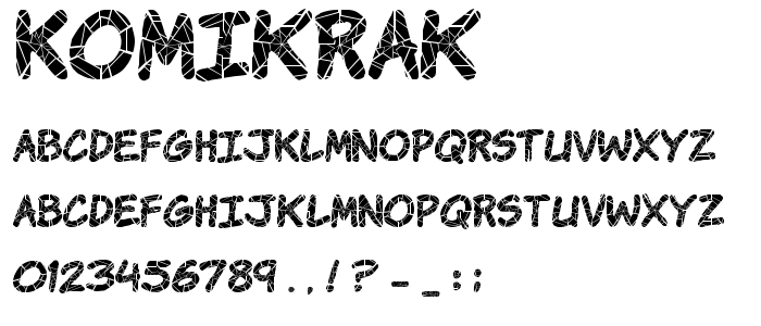 Komikrak font