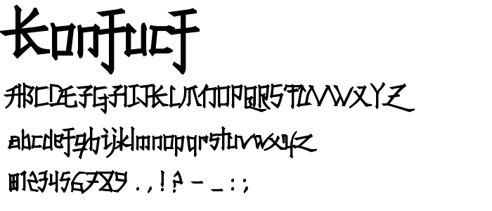 Konfucf font