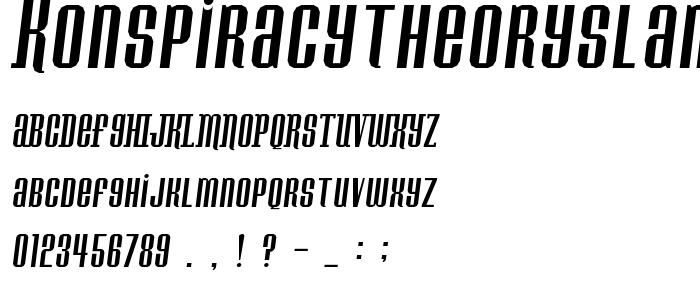 Konspiracytheoryslant font