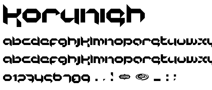 Korunish font