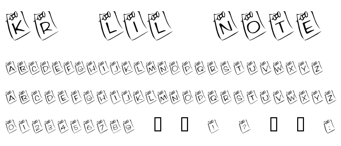 Kr_Lil_Note font