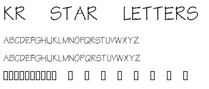 Kr_Star_Letters font