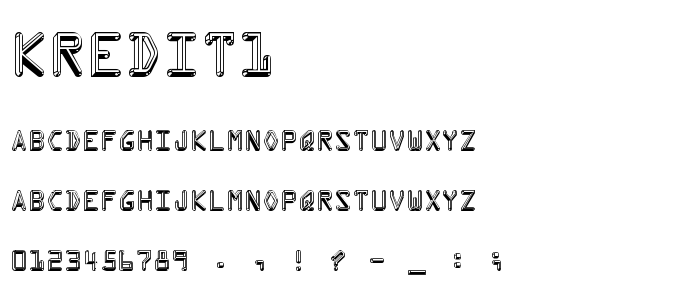 Kredit1 font