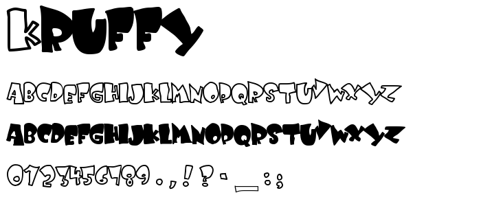 Kruffy font