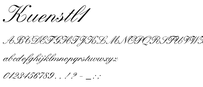 Kuenstl1 font