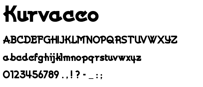 Kurvaceo font