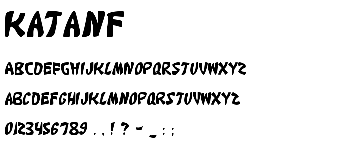 Katanf font