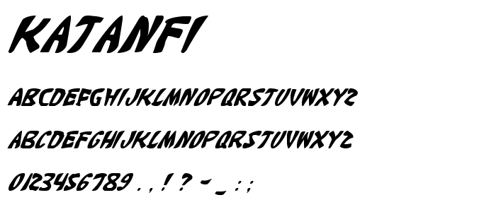 Katanfi font