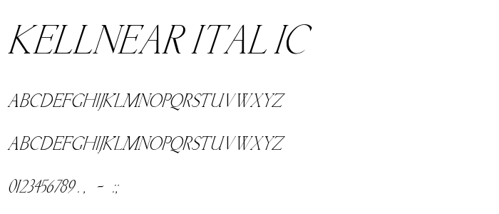 Kellnear_Italic font