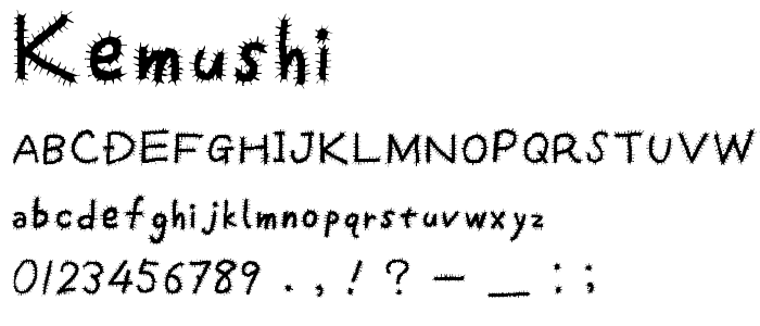 Kemushi font