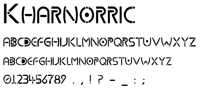 Kharnorric font