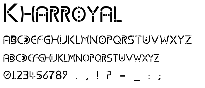 Kharroyal font