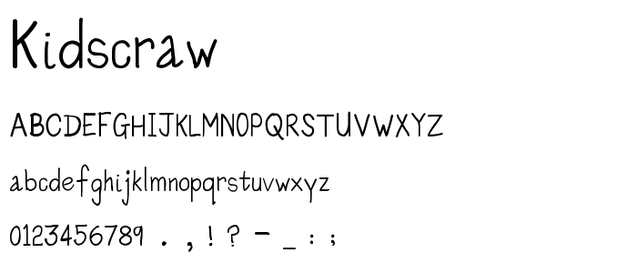 Kidscraw font