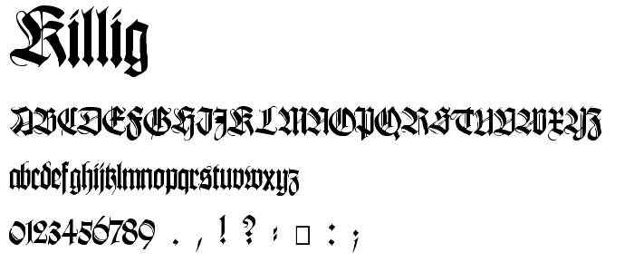 Killig font