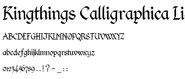 Kingthings_Calligraphica_Light font