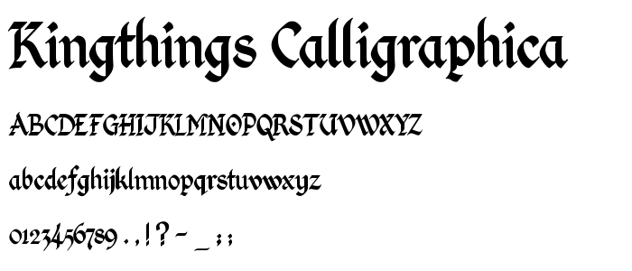 Kingthings_Calligraphica font