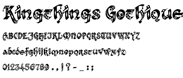 Kingthings_Gothique font