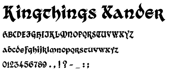 Kingthings_Xander font
