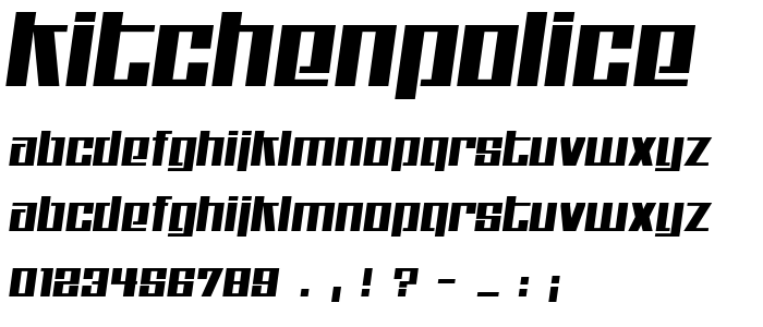 Kitchenpolice font