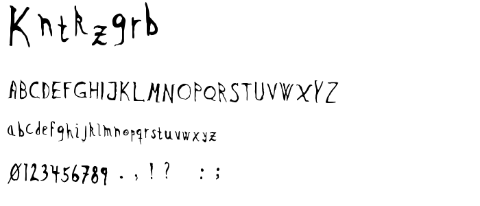 Kntkzgrb font