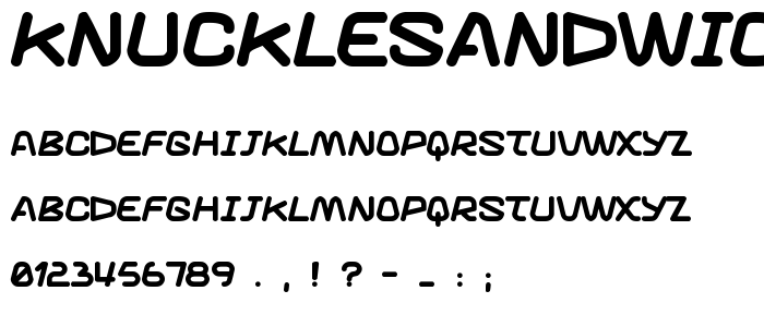 Knucklesandwich font