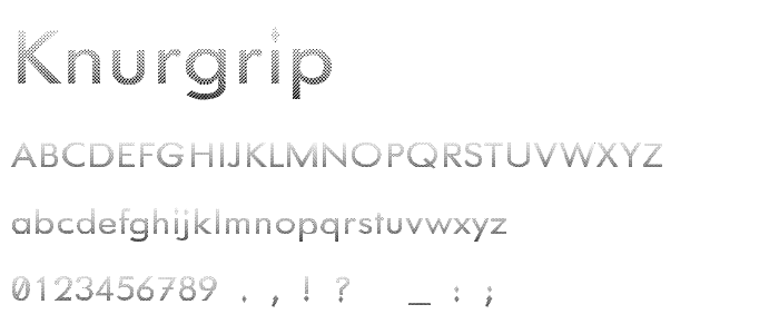 Knurgrip font