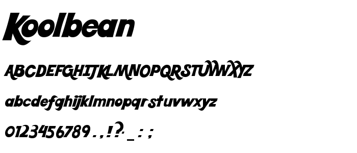 Koolbean font