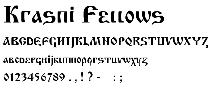 Krasni_Fellows font