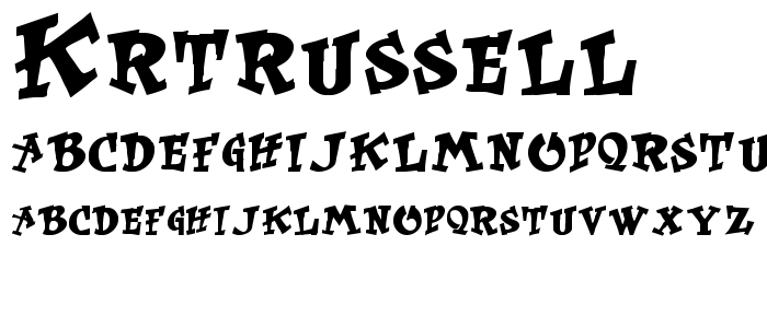 Krtrussell font