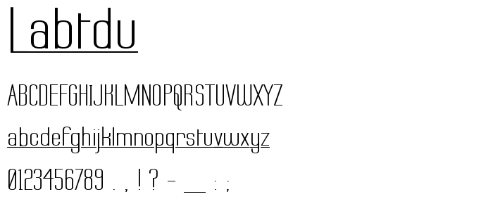 Labtdu font