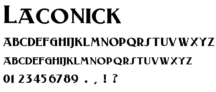 Laconick font