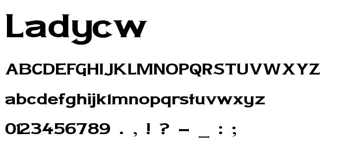 Ladycw font